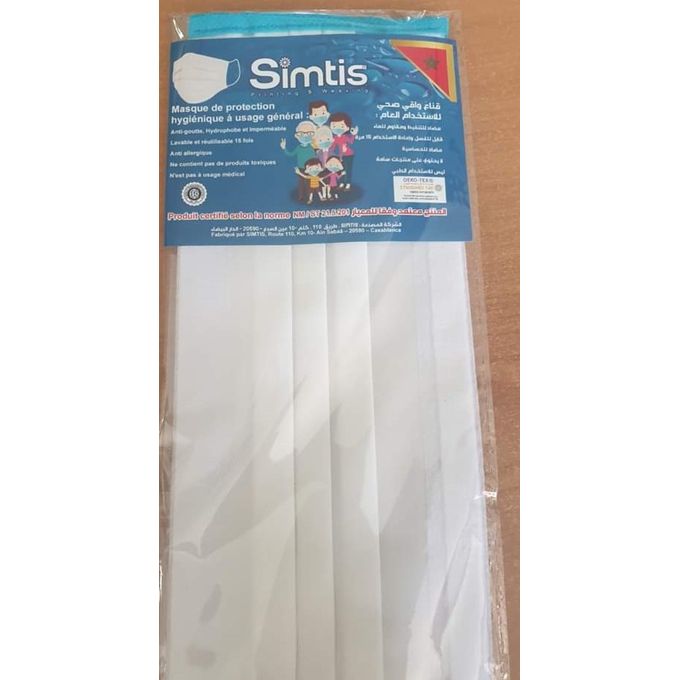 masque de protection tissu lavable simtis /2