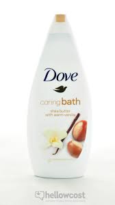 gel douche dove caring bath shea butter 750ml