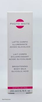 photo white lait coprs éclaircissant acide glycolique 200ml